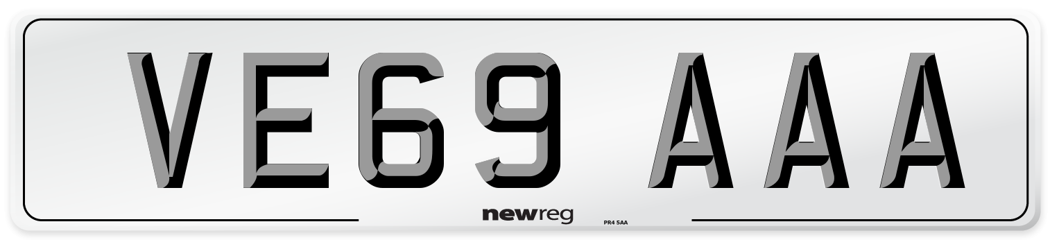 VE69 AAA Number Plate from New Reg